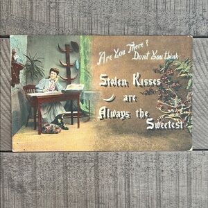 Antique Edwardian Postcard with Romantic Message